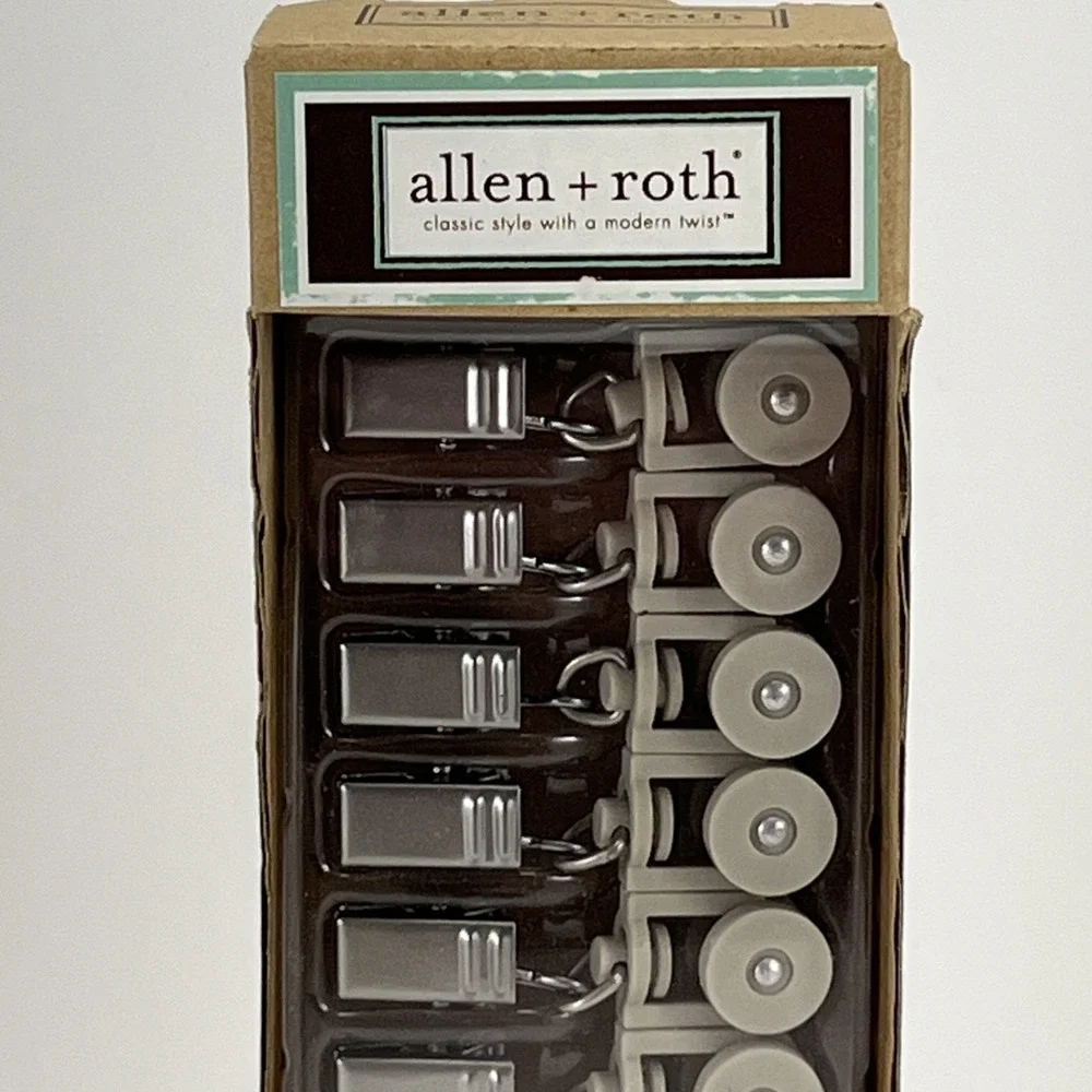 Allen Roth Roller Clips Curtain Window Traverse Rod 10-Count Nickel Finish